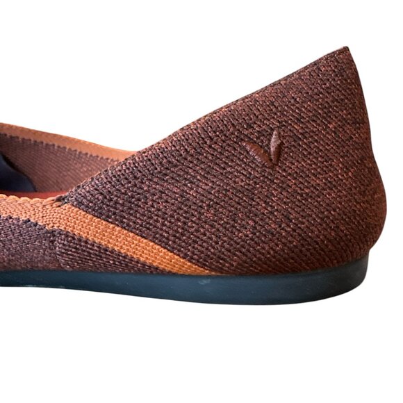 Vivaia Pointed Toe Flats V-Cut Brown Pumpkin Women's sz 39 / US 8-8.5 - Picture 8 of 15